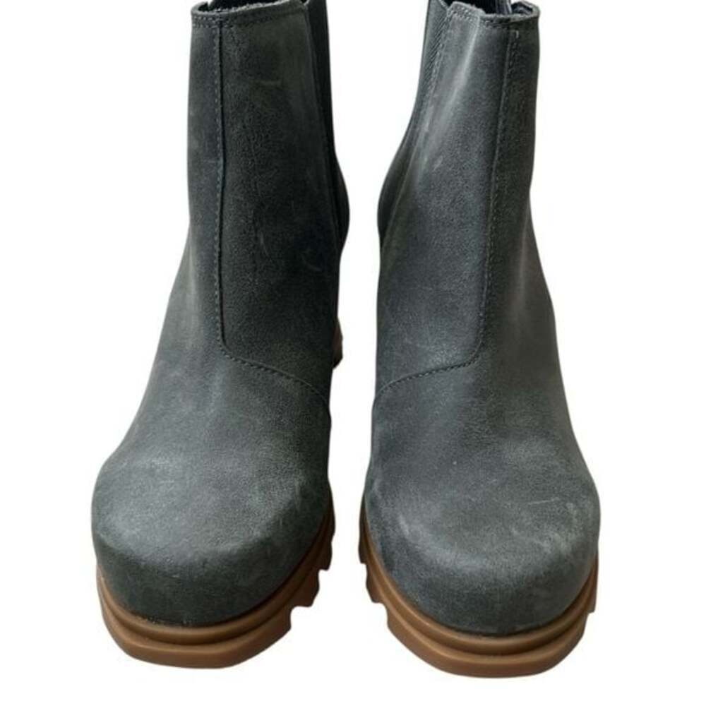 Sorel Joan of Arctic Wedge III Chelsea Women’s Boots Grey Suede Size 10